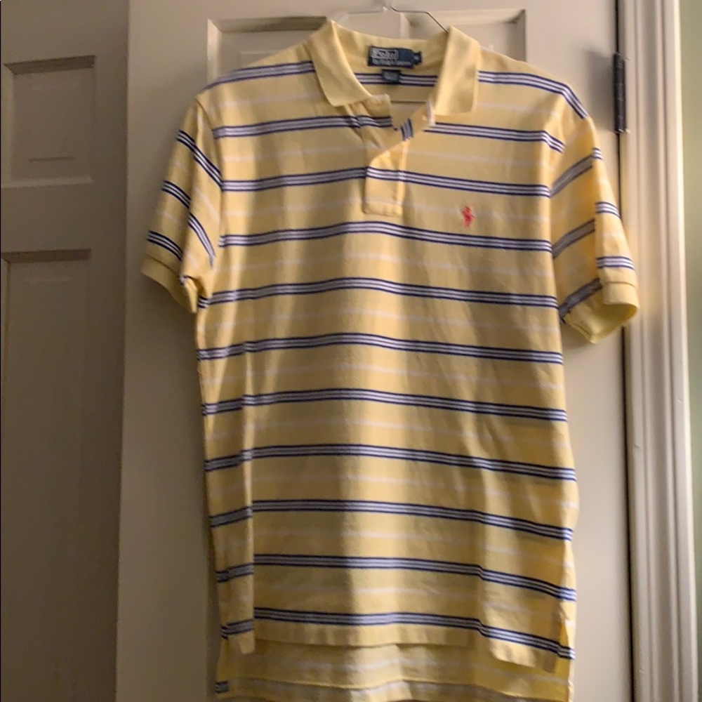 Polo Ralph Lauren Yellow with Blue & White Stripes